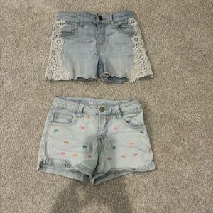 Two girls size small (6/6X)  cat and jack jean shorts